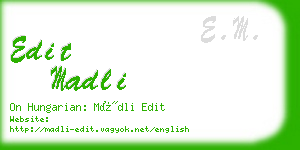 edit madli business card